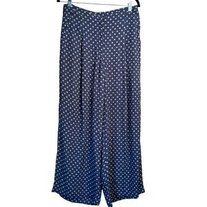 Feather Bone by Anthropologie Womens 6 Blue Solstice Print Wide Leg Pants A15